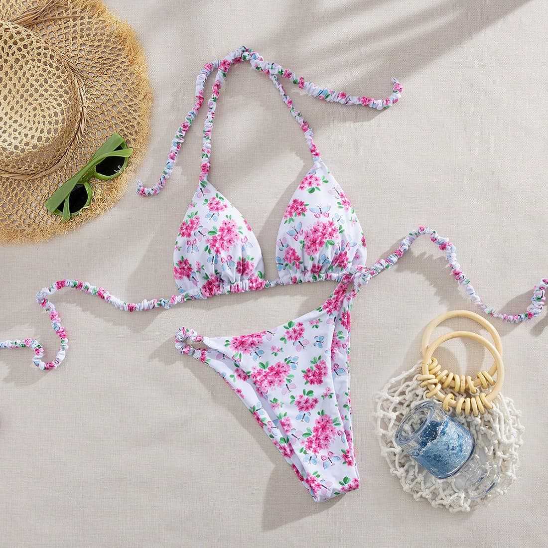 Floral style bikini swimsuit eprolo
