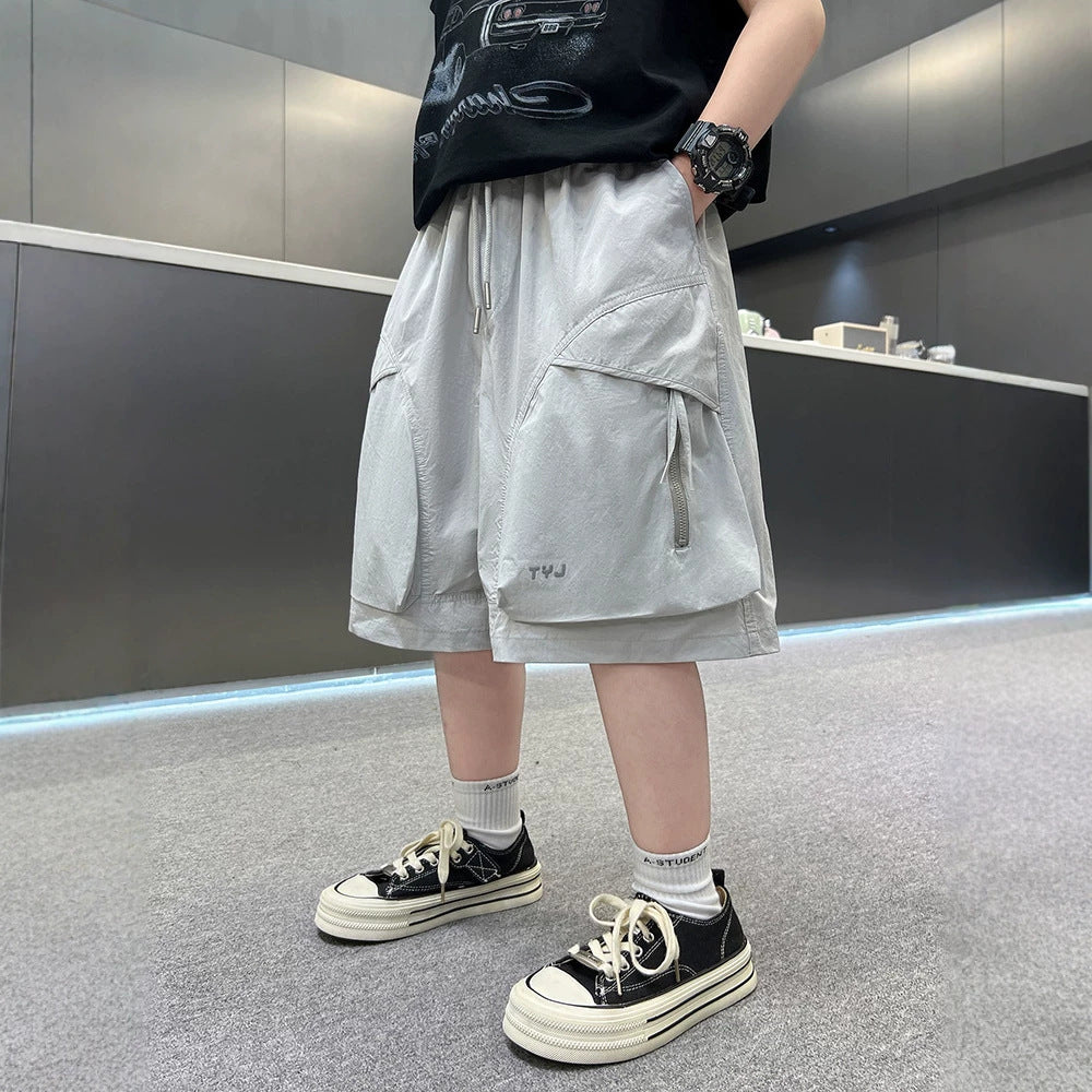Casual Cargo Shorts for Boys Lightweight Mid-Length Pants Kids eprolo