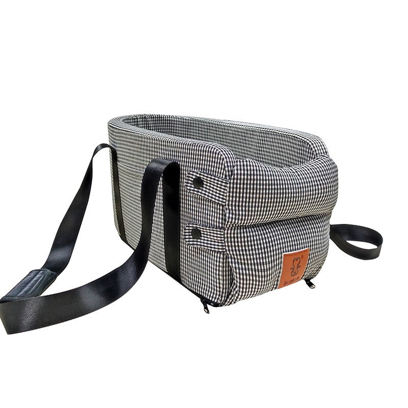 Portable Pet Bed In Car Seat Booster Dog Car Seat Bed First Class with Clip-On Safety Leash eprolo