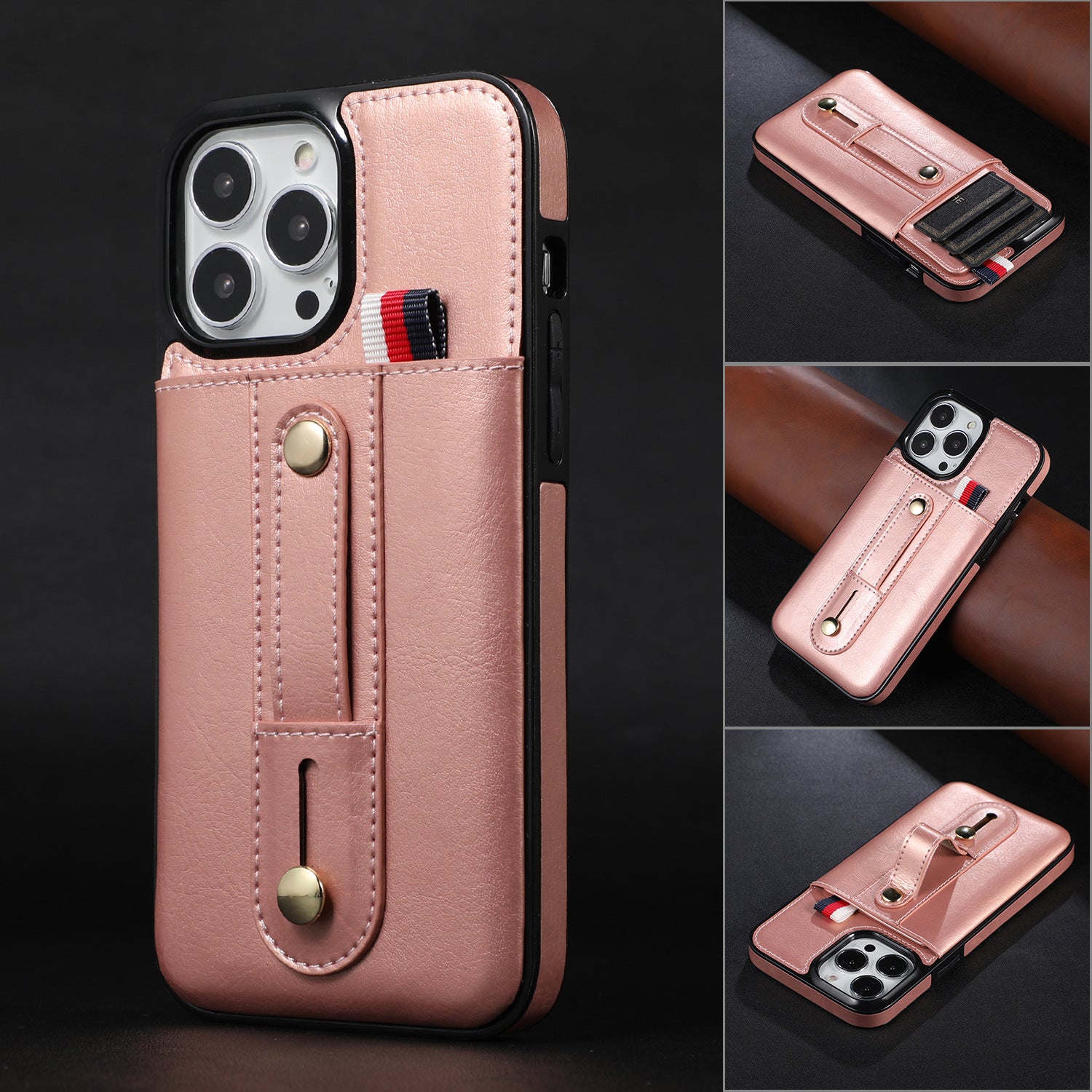 Suitable for IP13PROMAX card insertion phone case Apple 12 bracket phone protection case 11 anti drop case eprolo