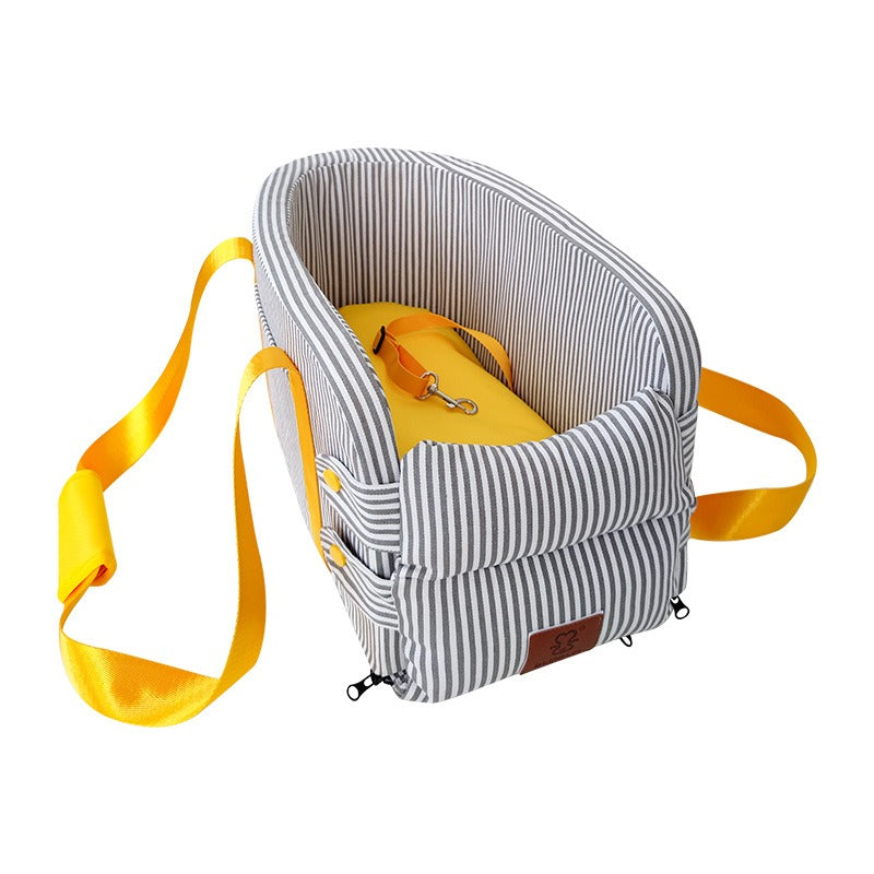 Portable Pet Bed In Car Seat Booster Dog Car Seat Bed First Class with Clip-On Safety Leash eprolo