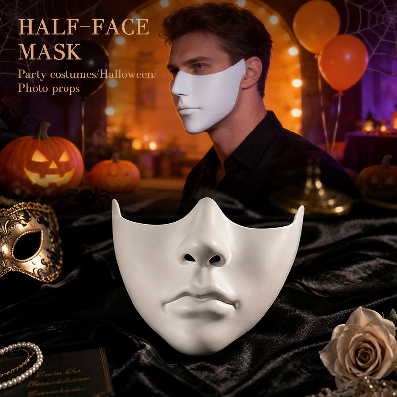 Fashion Hand Painted Half Face Mask Retro Antique Style Peking Opera Mask Cosplay Role Play Mask DIY Home Wall Decor Party Gift eprolo