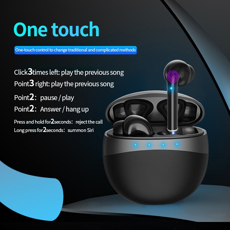 M19 TWS Wireless Bluetooth Headset V5.0 Stereo Bass Touch Operation Earbud  Headset for Huawei iPhone Xiaomi Samsung Phone eprolo