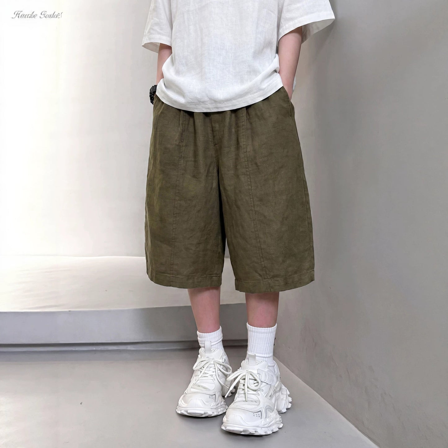 Boy's Middle and Large Kids Pants Boy's Five-Quarter Mid-Length Pants eprolo