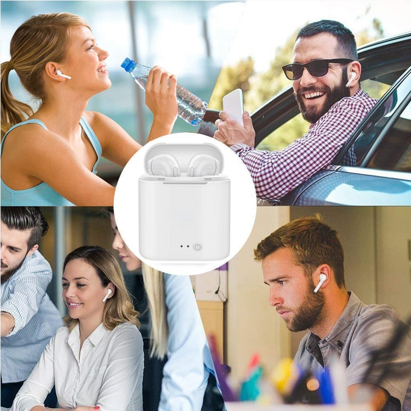 i7s TWS Mini Wireless Bluetooth Earphone Stereo Earbud Headset With Charging Box Mic For Iphone Xiaomi All Smart Phone air pods eprolo