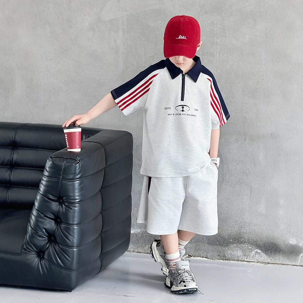 Boy's Outfit Set, Short Sleeve Two-Piece Set for Kids eprolo