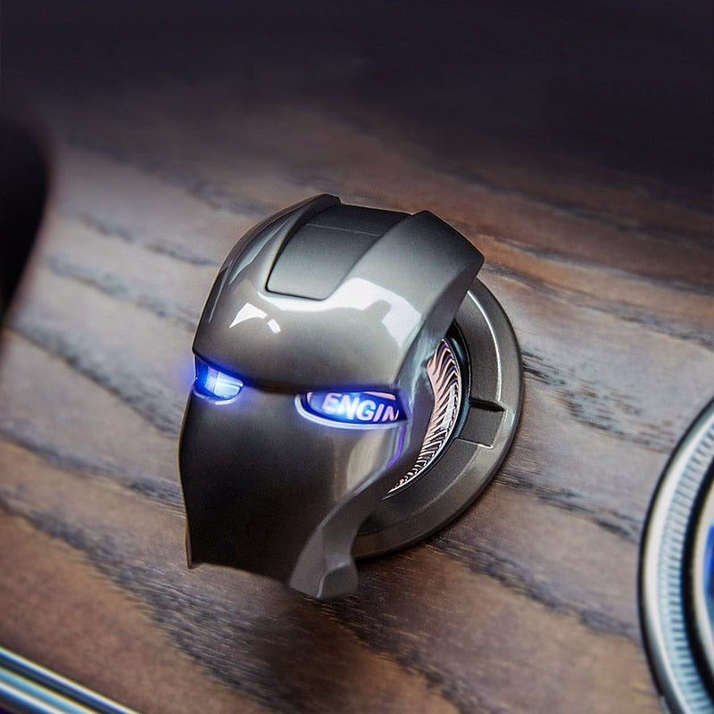 Iron Man Car Interior Engine Ignition Start Stop Button Protective Cover Decoration Sticker Car Interior Accessories eprolo