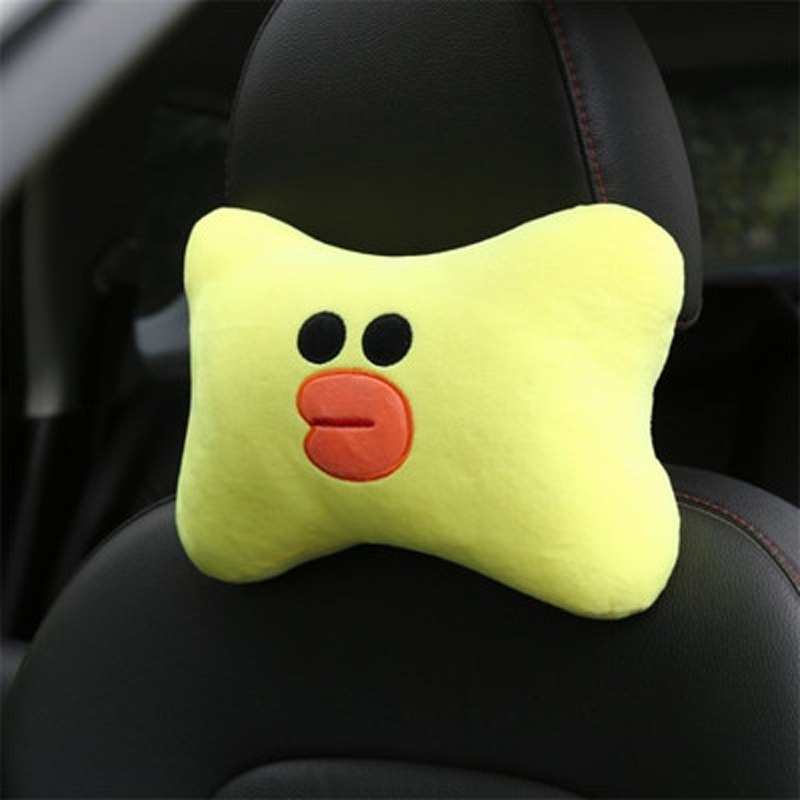 Cute Cartoon Car Headrest Pillow Brown Bear Car Neck Rest Support Automotive Interior Seat Cushion Car Accessories Car Styling eprolo