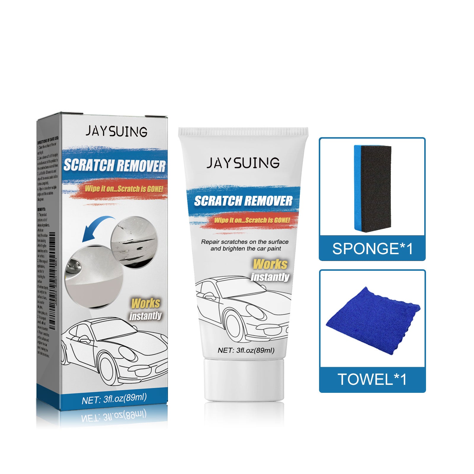 Car Scratch Repair Cream, Car Scratch Repair, Paint Finishing Polishing Renovation And Maintenance Care Cream eprolo