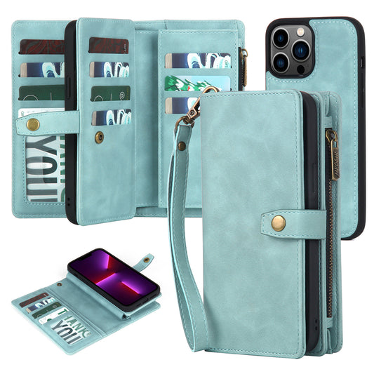 Suitable for iPhone 15 phone case multifunctional phone leather case Apple 14 wallet phone case iPhone 12 flip leather case eprolo