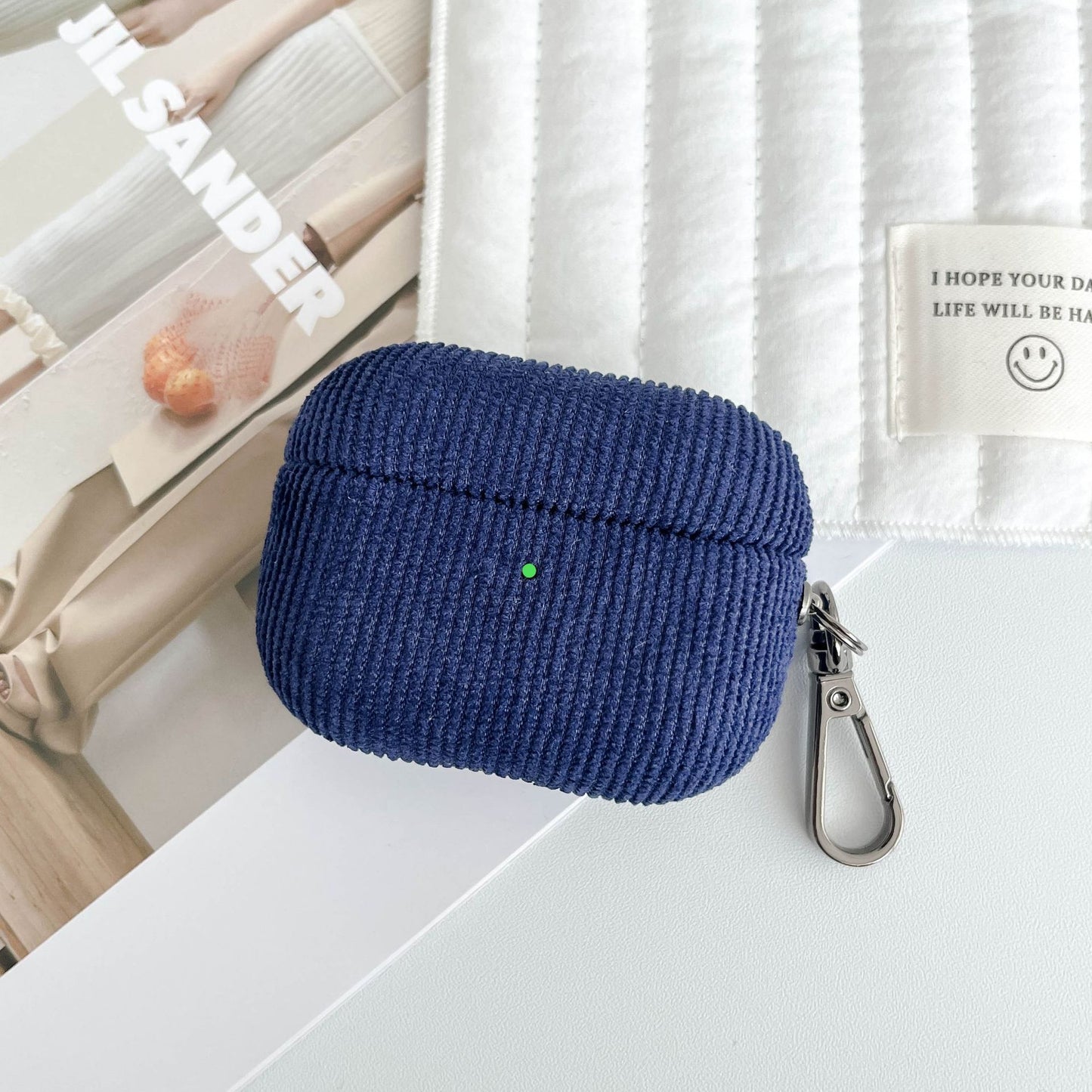 Corduroy Apple Wireless Earphone Case Suitable for Airpods Pro2 Pure Ribbon Buckle Earphone Protective Cover eprolo