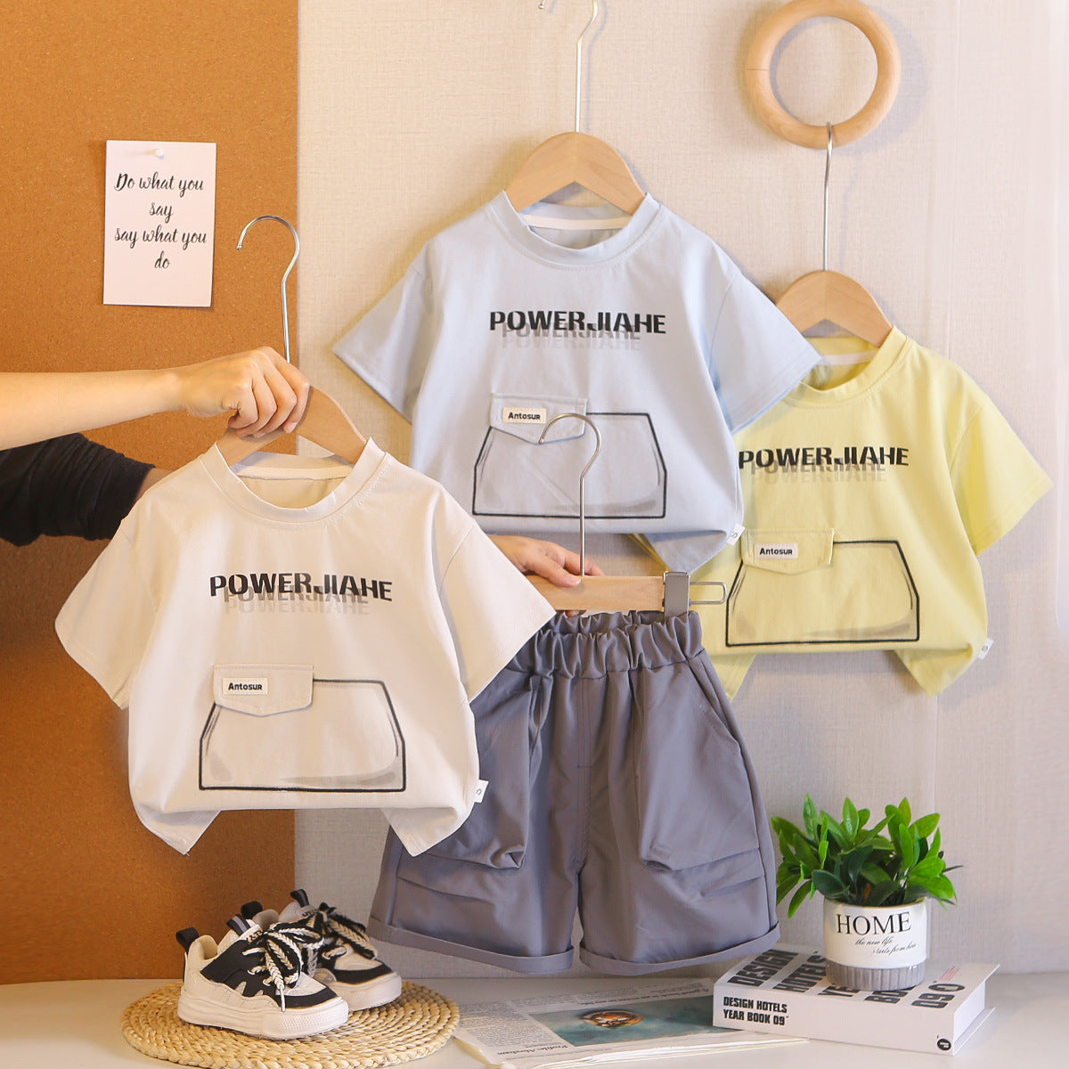 Boys' summer casual short sleeved two-piece set eprolo