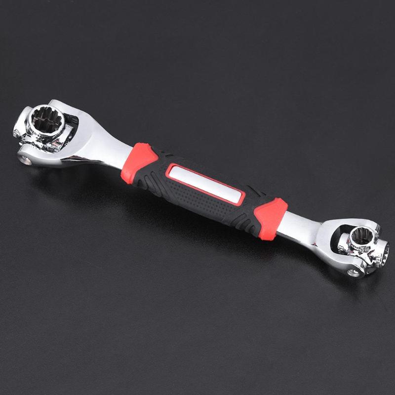 Tiger Wrench 48 in 1 Tools Socket Works with Spline Bolts Torx 360 Degree 6-Point Universial Furniture Car Repair 25cm only red eprolo