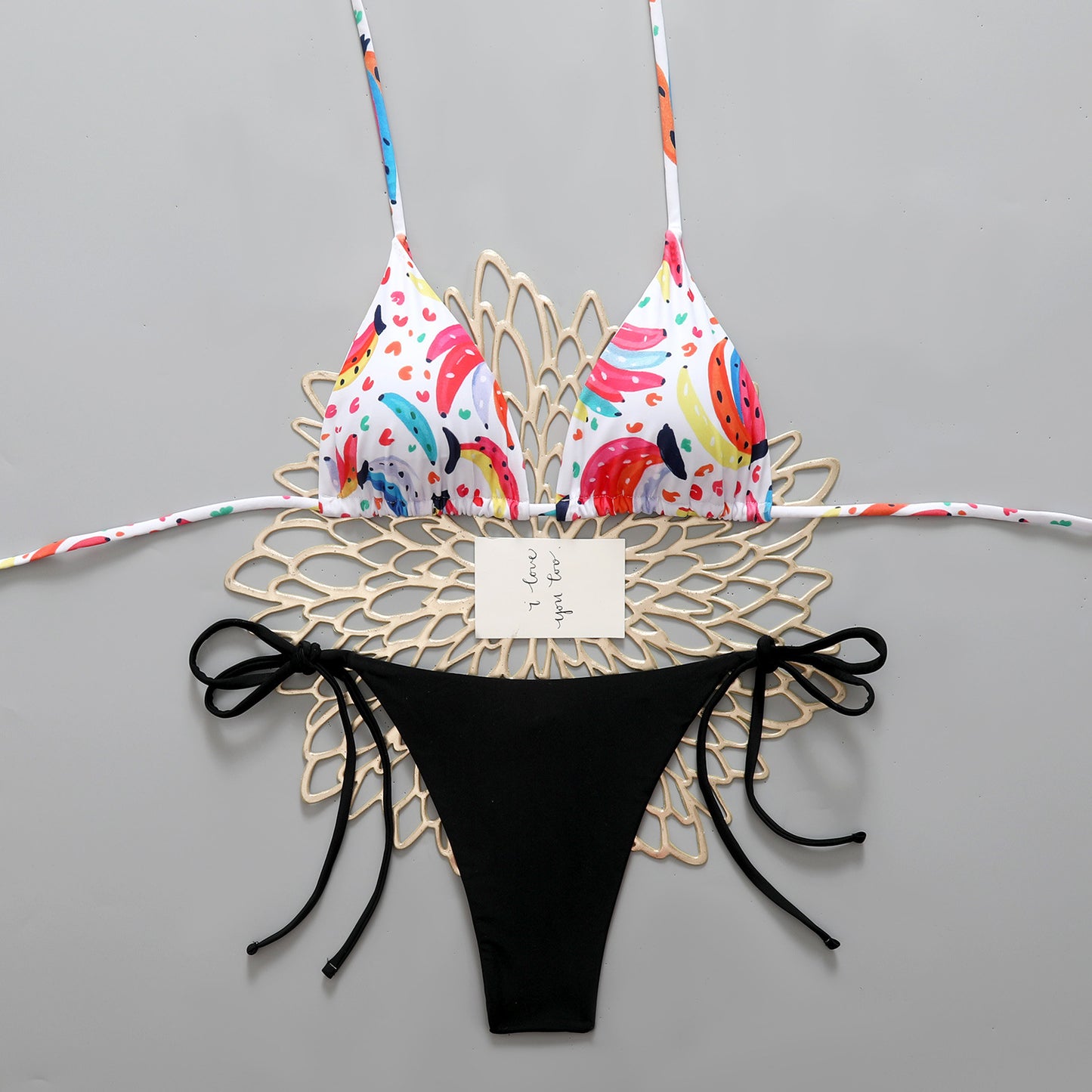 Colorful graffiti printed swimsuit eprolo