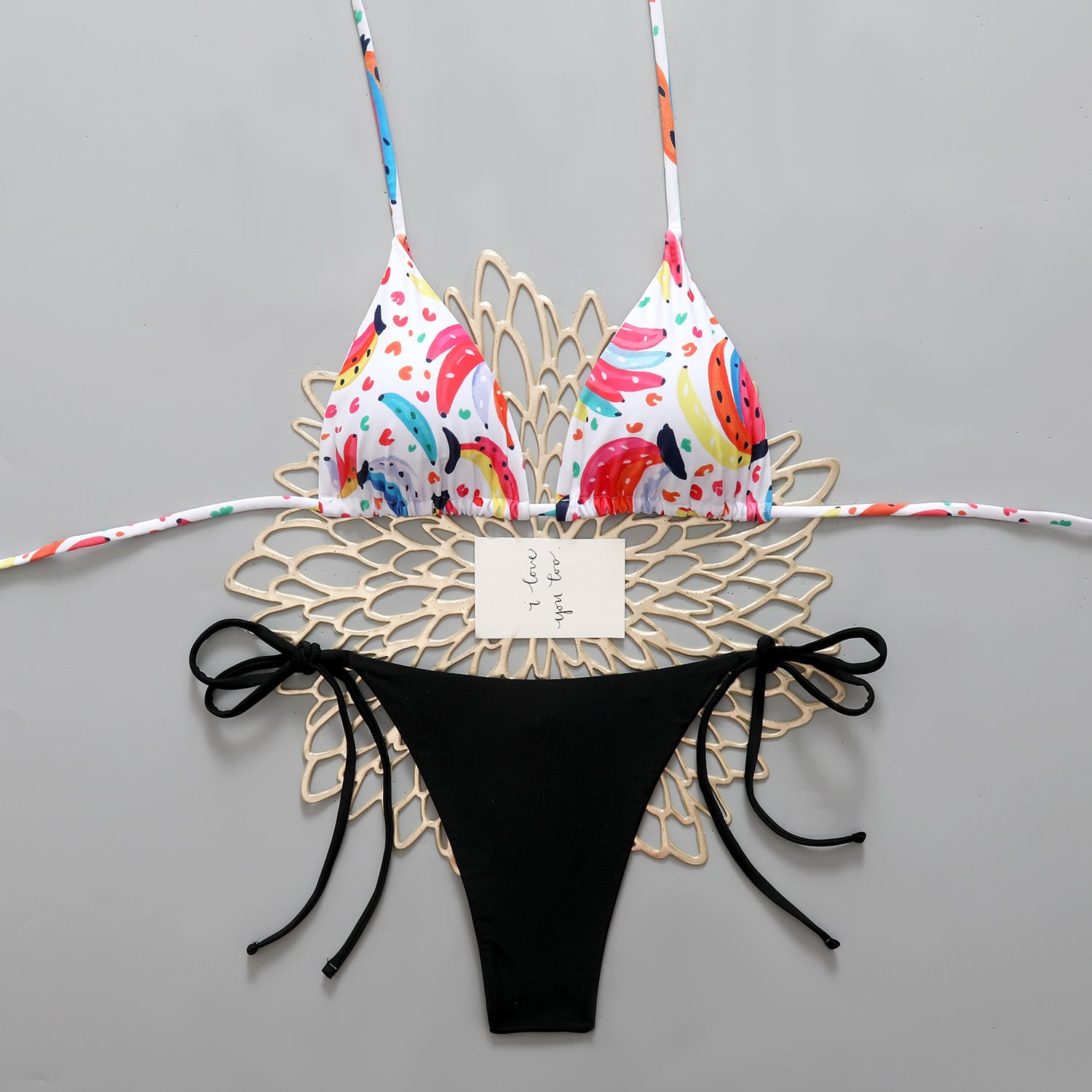Colorful graffiti printed swimsuit eprolo