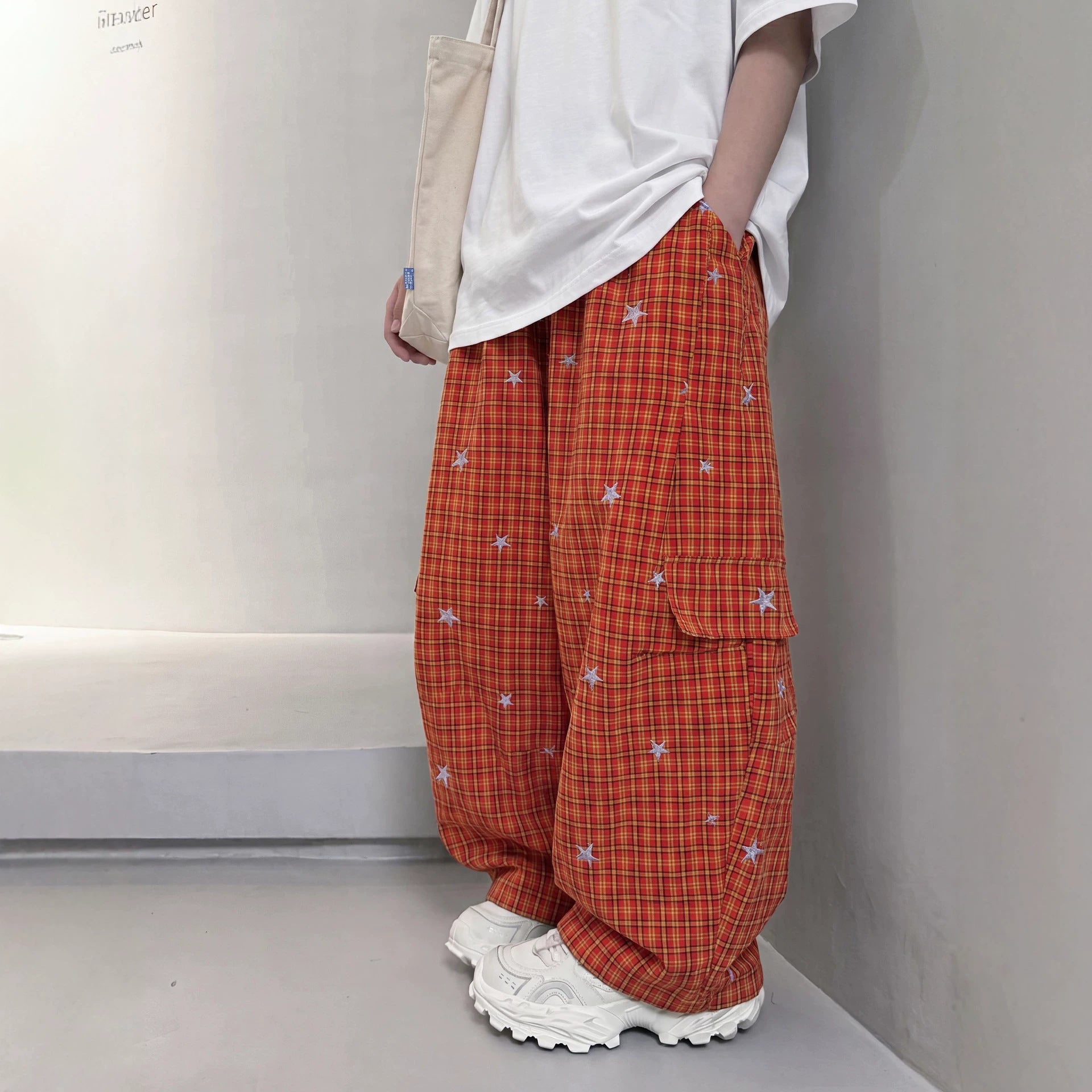 Boys' Pants Lightweight Mosquito-Proof Long Trousers Checkered Pattern Kids Casual Wear eprolo