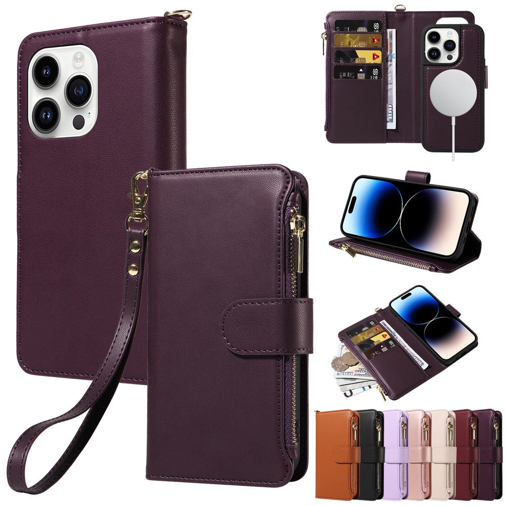 Apple 15 phone case flip wireless charging iPhone 14 phone leather case wallet style phone protection case eprolo