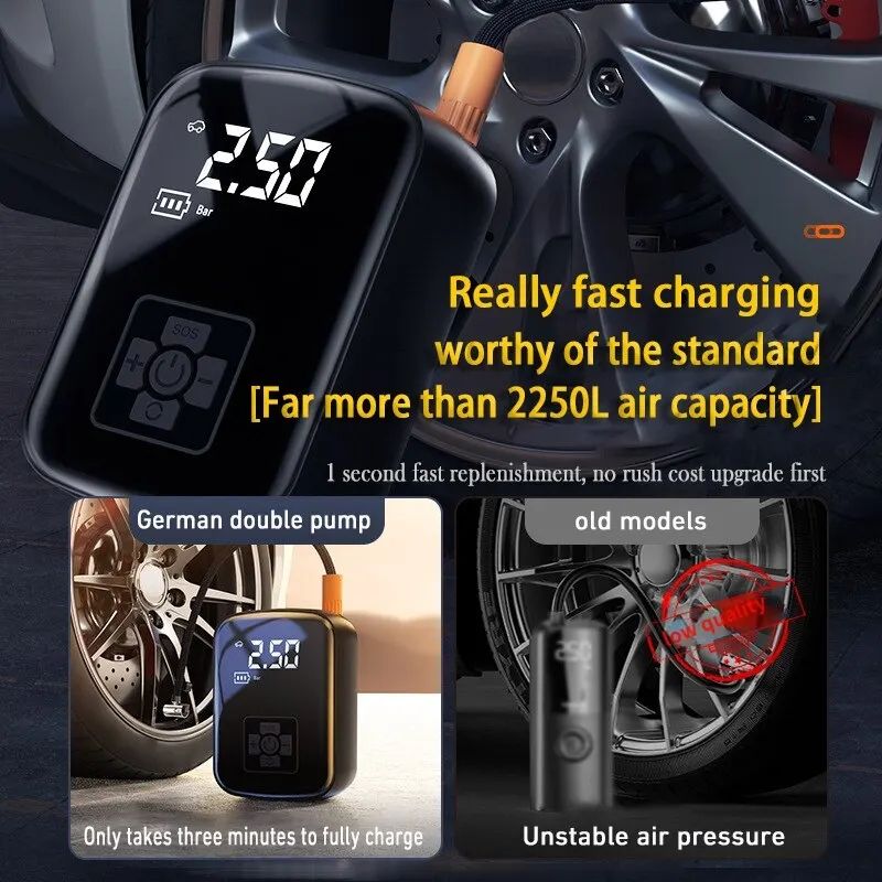 Car mounted wireless inflation pump car mini inflation pump household car dual-use high-pressure air pump eprolo