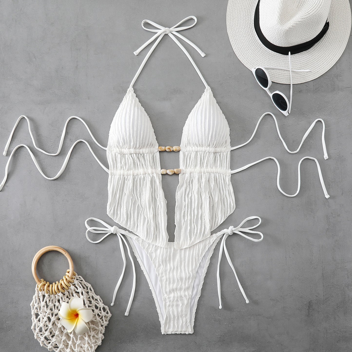Solid color swimsuit bikini eprolo