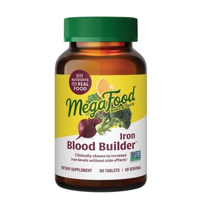 MegaFood Blood Builder Vegan Iron Supplement 60ct - New This is Beauty US