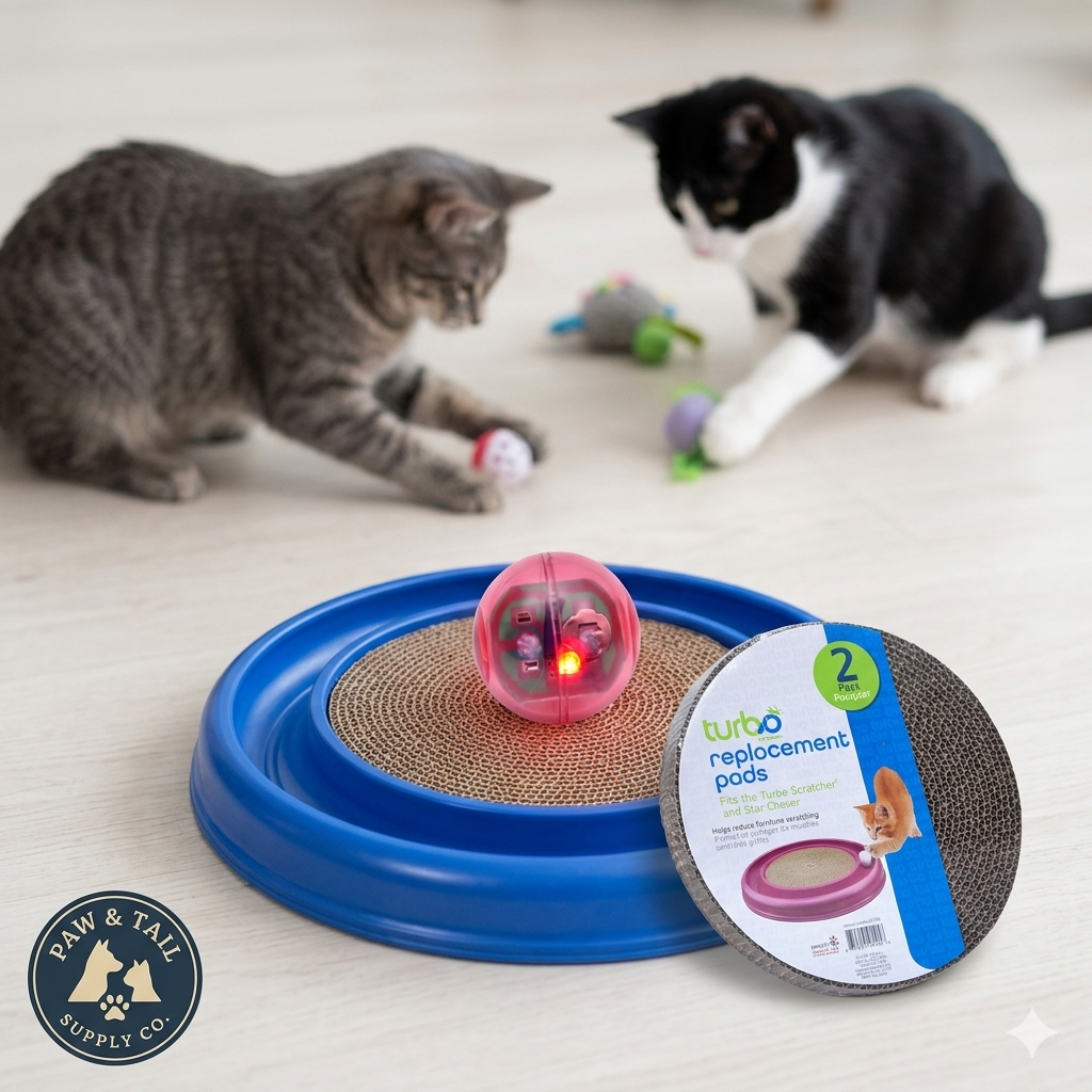 Bergan Turbo Scratcher Cat Toy Upgrade Bundle Paw and Tail Supply