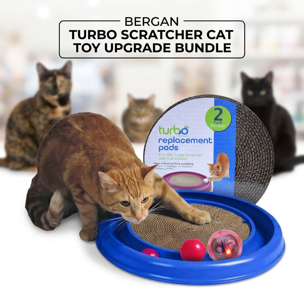 Bergan Turbo Scratcher Cat Toy Upgrade Bundle Paw and Tail Supply