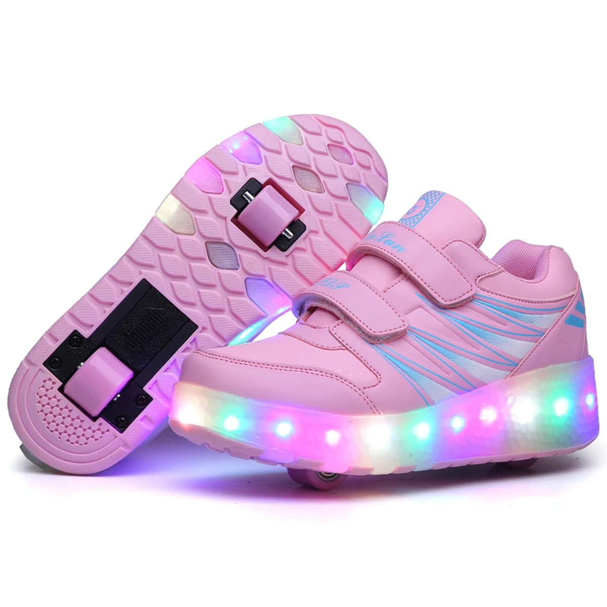 Roller Skates 2 Wheels Shoes Glowing Lighted Led Children Boys Girls Kids 2022 Fashion Luminous Sports Boots Casual Sneakers