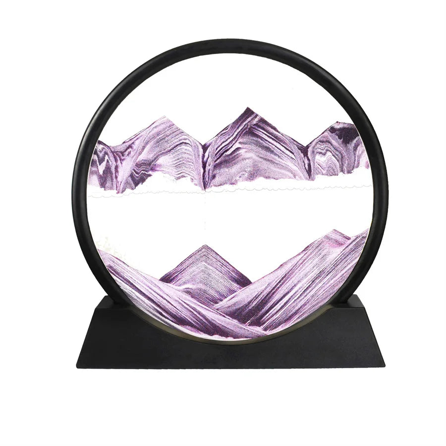 3D Moving Sand Art Glass Deep Sea Sandscape In Motion Display Home Decor Flowing Sand Frame Sand Painting Creative Gift
