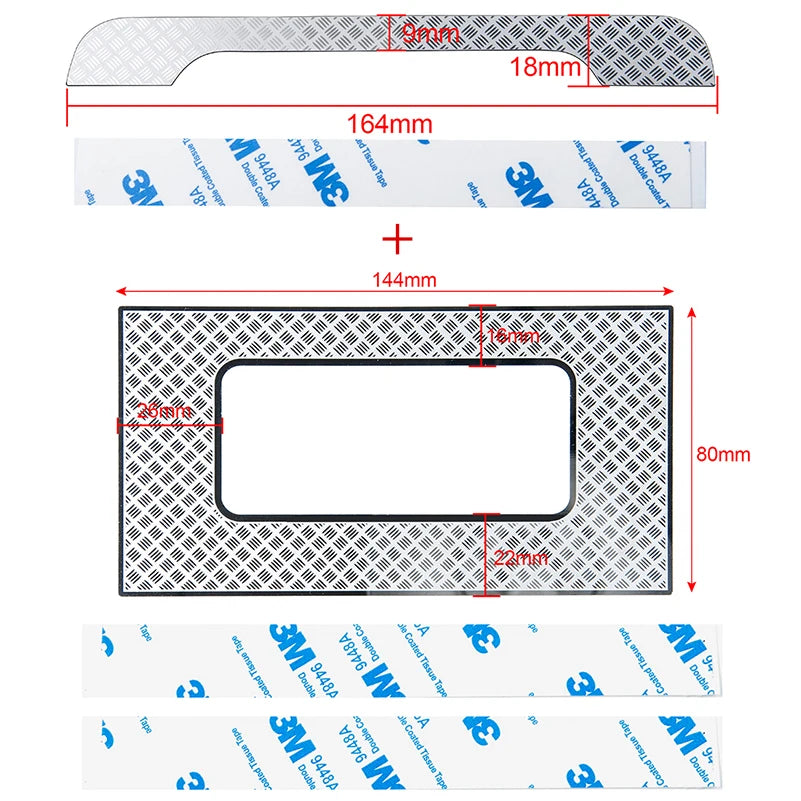 YEAHRUN Metal Tail Roof Skid Plate Trim Sunroof Decoration for 1/10 RC Crawler Car TRX4 Defender Upgrade Parts annizon.com