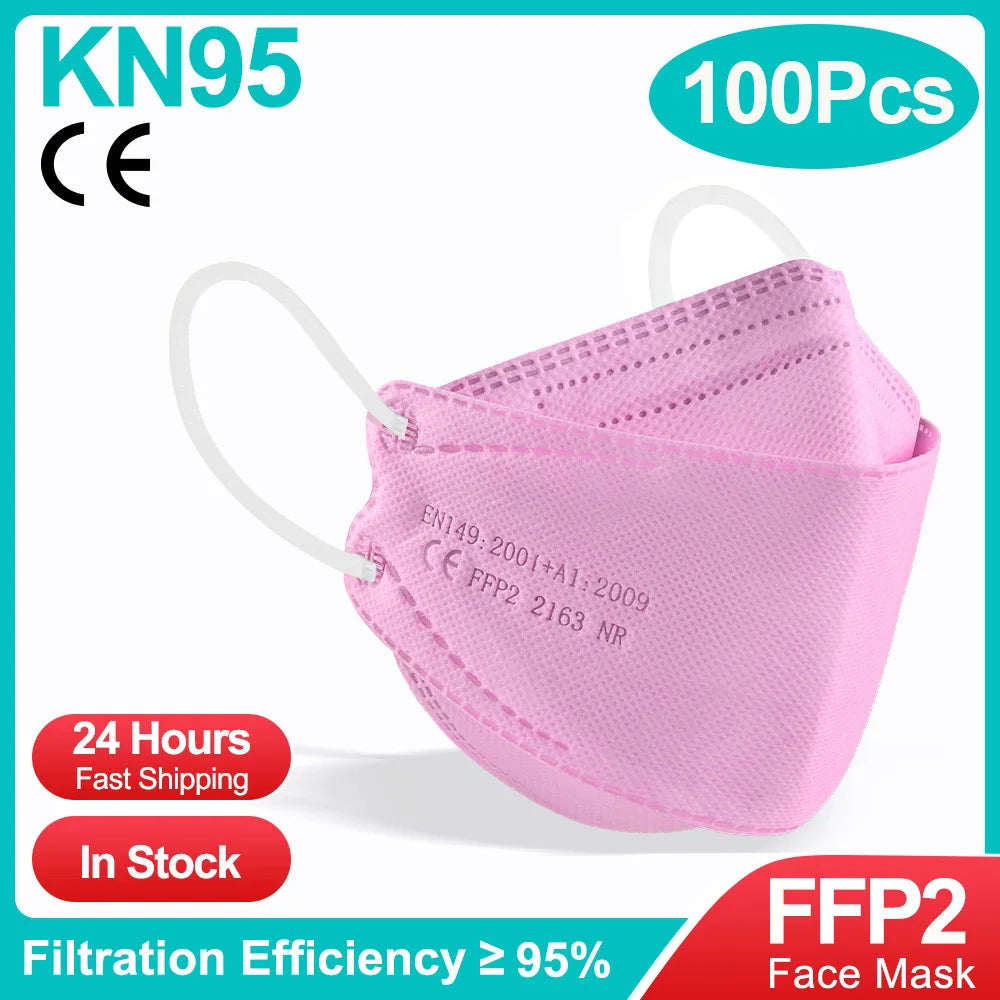 10 Days Delivery! Approved FFP2 Mask Hygienic Safety Dust Respirator Reusable Adult Face Masks FPP2 Mascarillas KN95 Fish Mask