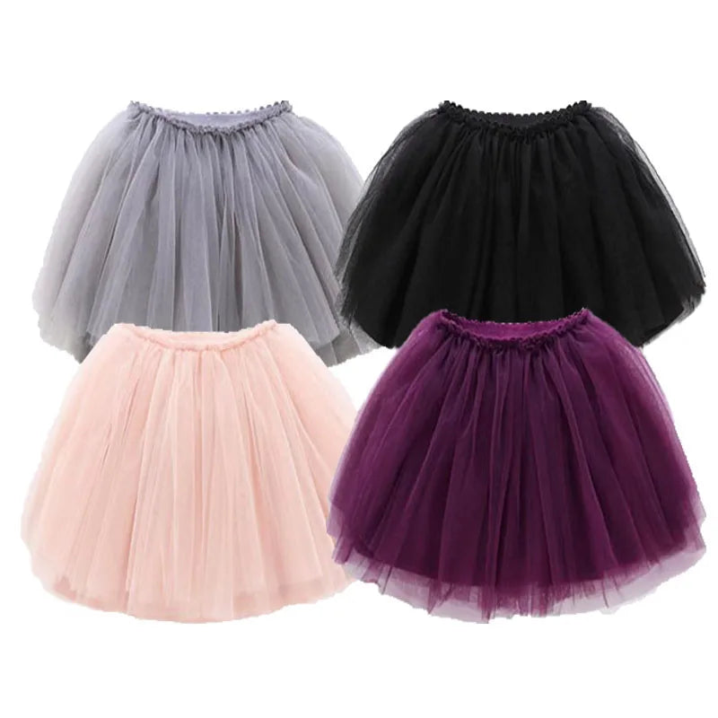 Baby Girls TuTu Skirts Fluffy Kids Ball Gown Pettiskirts 12 Colors Tutu Skirt Toddler Girl Princess Dance Party Skirt 12M-10Y