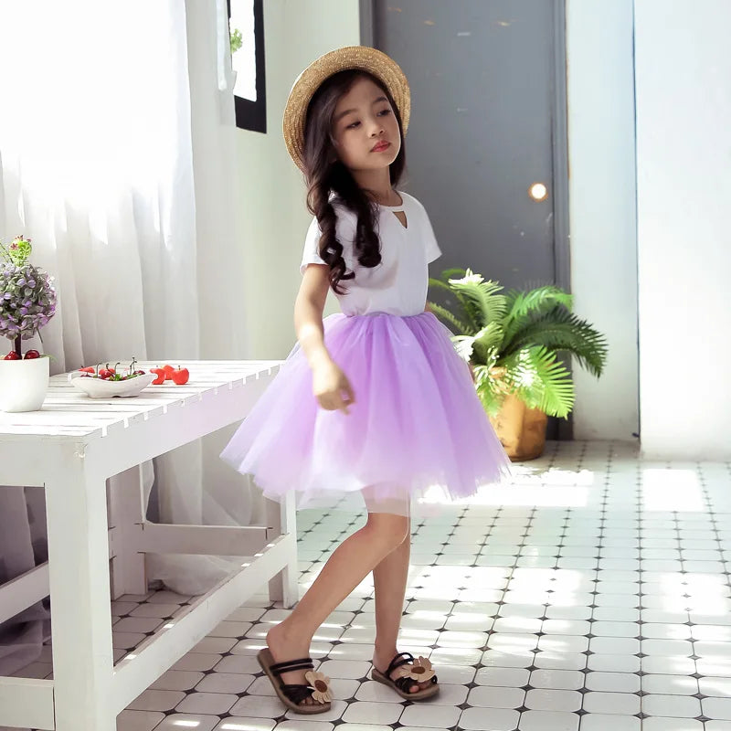 Baby Girls TuTu Skirts Fluffy Kids Ball Gown Pettiskirts 12 Colors Tutu Skirt Toddler Girl Princess Dance Party Skirt 12M-10Y