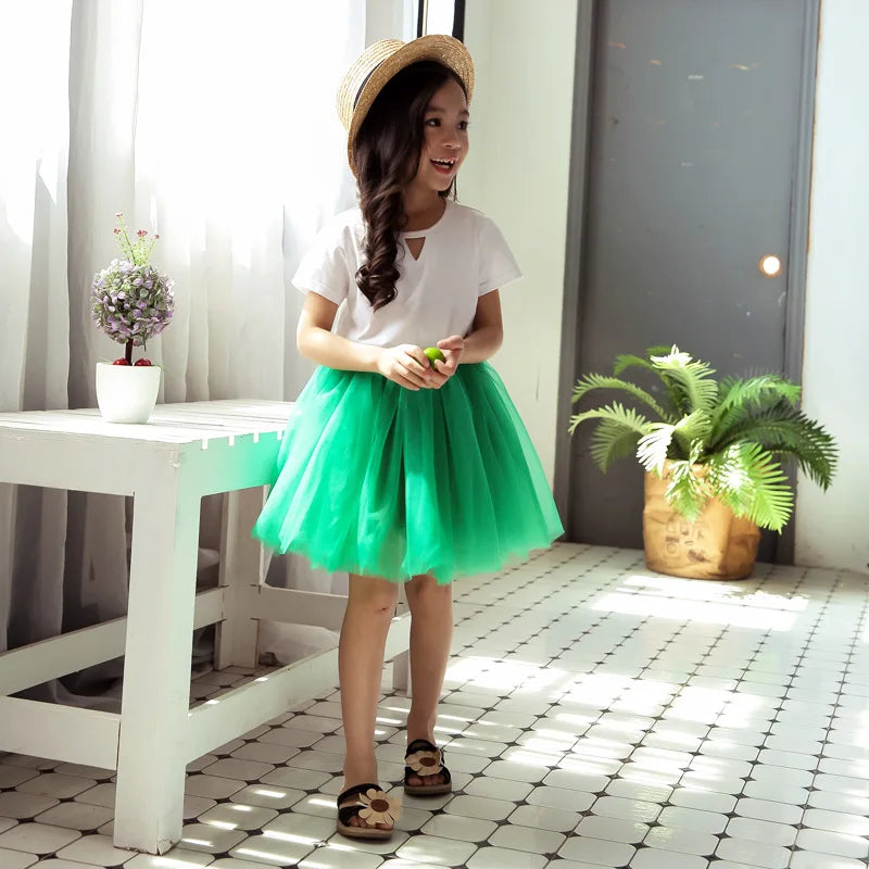 Baby Girls TuTu Skirts Fluffy Kids Ball Gown Pettiskirts 12 Colors Tutu Skirt Toddler Girl Princess Dance Party Skirt 12M-10Y