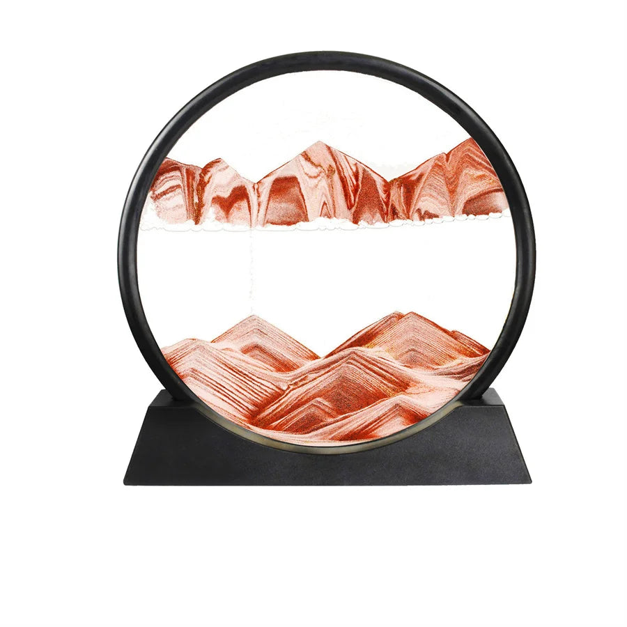 3D Moving Sand Art Glass Deep Sea Sandscape In Motion Display Home Decor Flowing Sand Frame Sand Painting Creative Gift