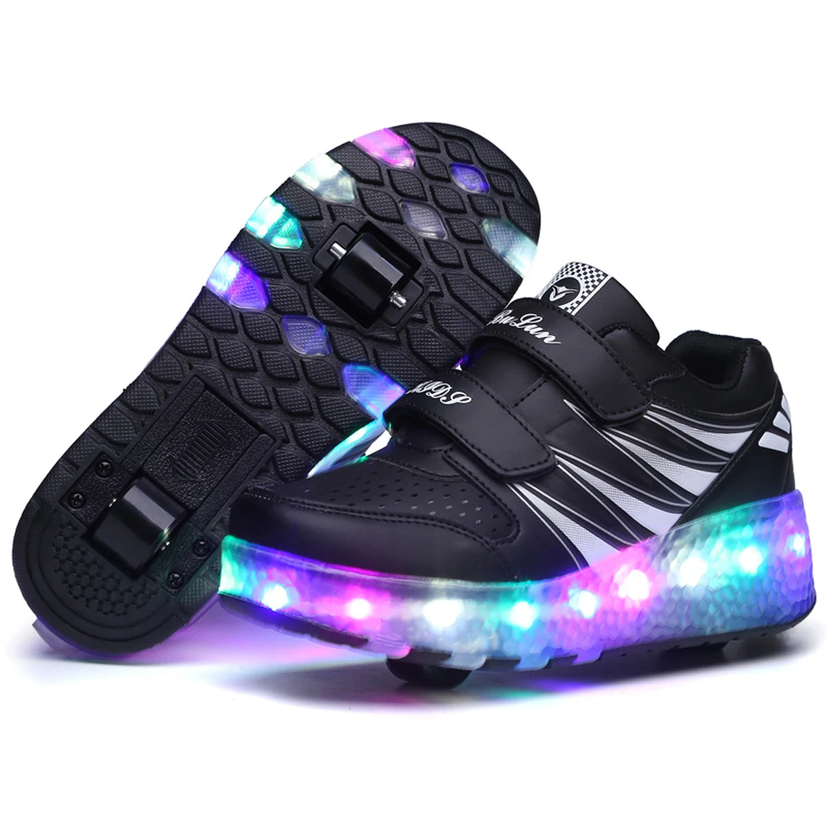 Roller Skates 2 Wheels Shoes Glowing Lighted Led Children Boys Girls Kids 2022 Fashion Luminous Sports Boots Casual Sneakers
