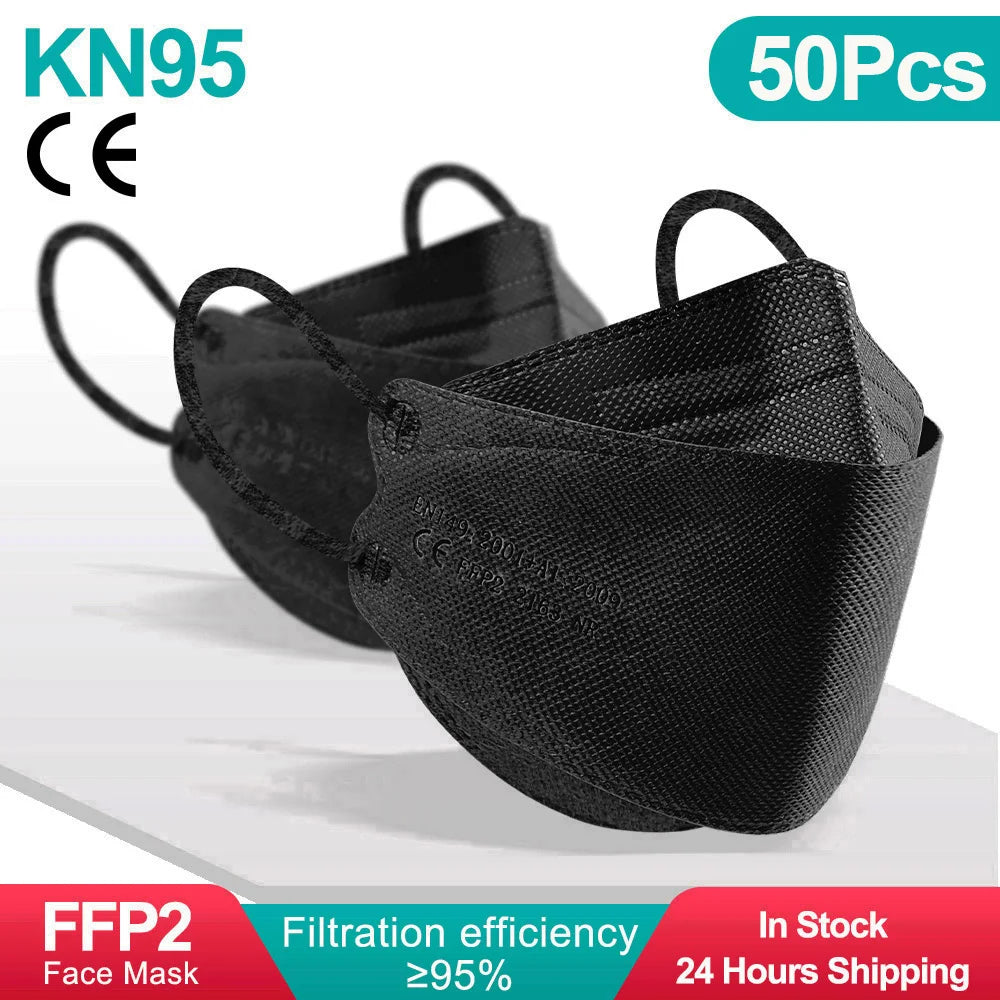 10 Days Delivery! Approved FFP2 Mask Hygienic Safety Dust Respirator Reusable Adult Face Masks FPP2 Mascarillas KN95 Fish Mask