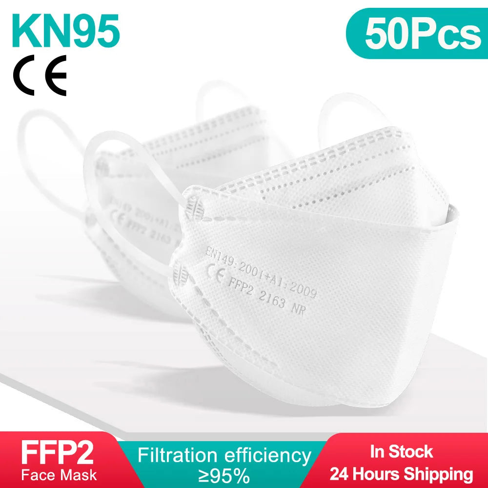 10 Days Delivery! Approved FFP2 Mask Hygienic Safety Dust Respirator Reusable Adult Face Masks FPP2 Mascarillas KN95 Fish Mask