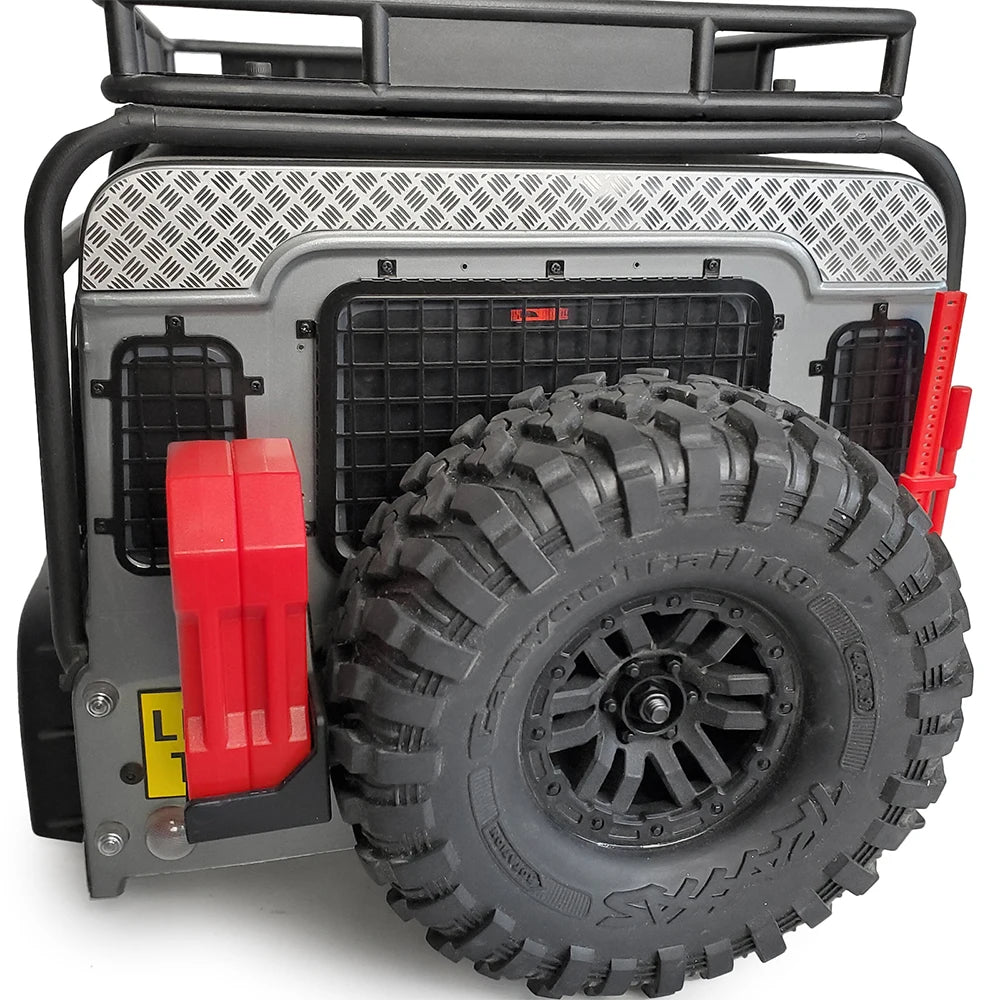 YEAHRUN Metal Tail Roof Skid Plate Trim Sunroof Decoration for 1/10 RC Crawler Car TRX4 Defender Upgrade Parts annizon.com