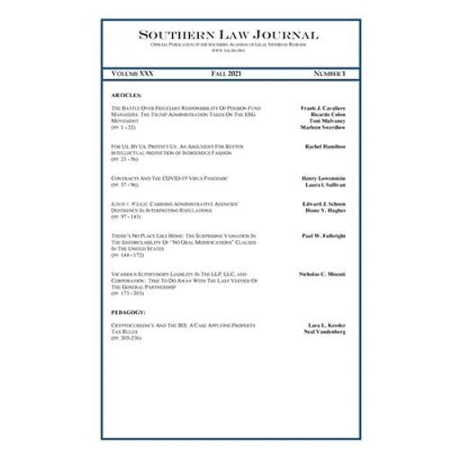 Southern Law Journal Fall 2021
