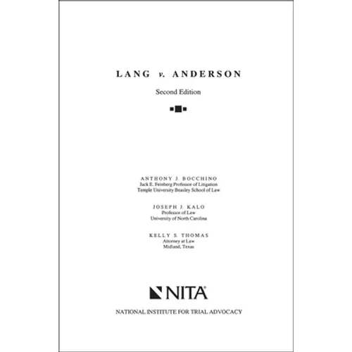 Lang v. Anderson: Case File