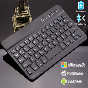 Keyboard Wireless Bluetooth Keyboard for Tablet Computer Notebook Phone Mini Wireless Rechargable Keyboard