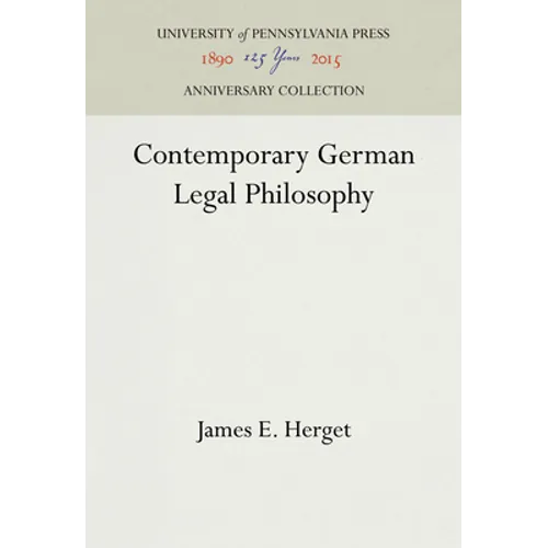Contemporary German Legal Philosophy