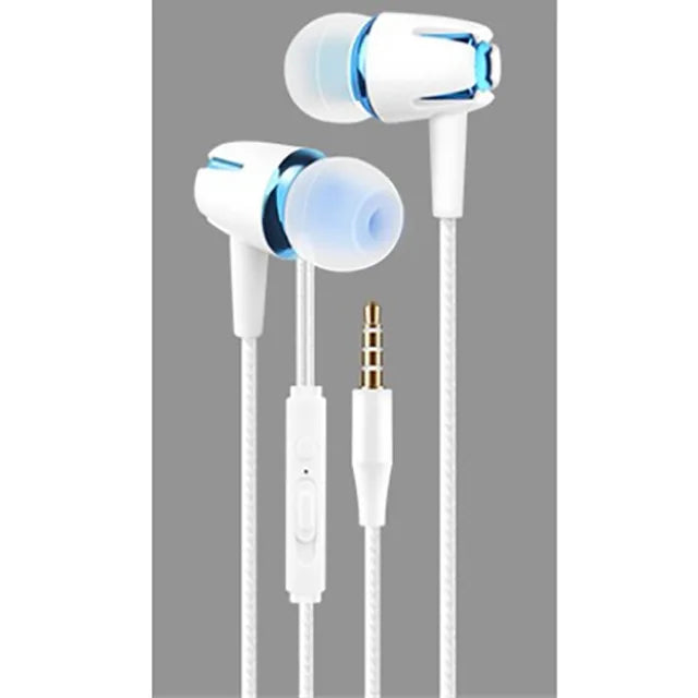 Luminous Headset 3.5mm Plug Wired Glowing Earphone with Mic Volume Control Bass Earbud for IPhone Samsung Huawei Xiaomi Phone Pc eprolo