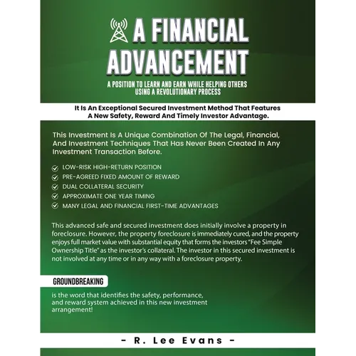 A Financial Advancement: Designed with the Investor in Mind