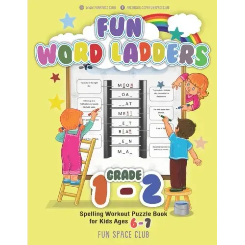 Fun Word Ladders Grade 1-2: Daily Vocabulary Ladders Grade 1 - 2, Spelling Workout Puzzle Book for Kids Ages 6-7