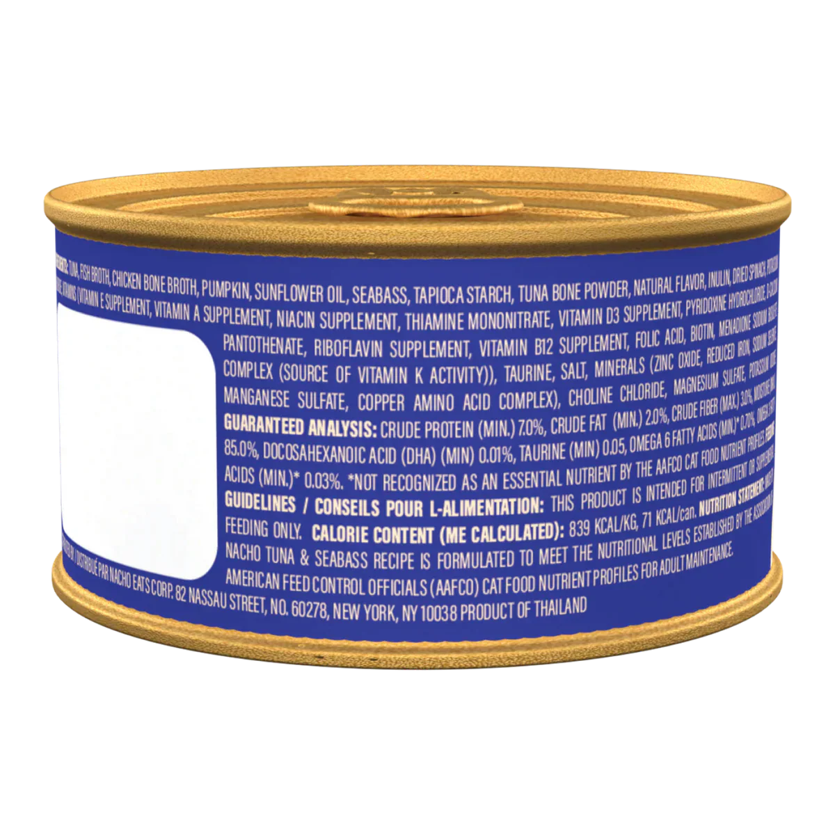 Made By Nacho Flaked Tuna & Sea Bass (3oz) The Family Pet