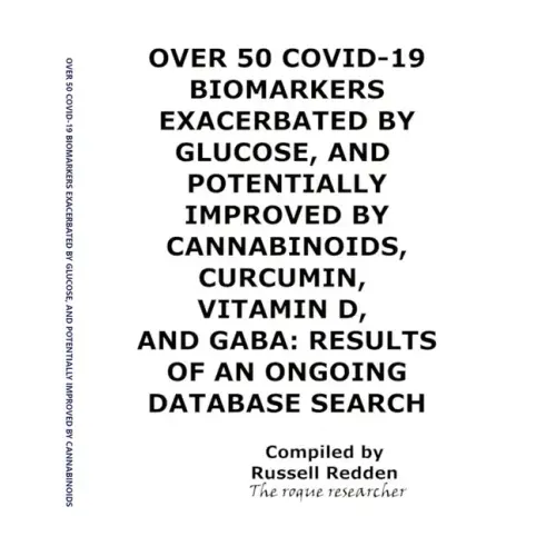 Over 50 Covid-19 Biomarkers Exacerbated by Glucose, and Potentially Improved by Cannabinoids, Curcumin, Vitamin D, and Gaba: Results of an Ongoing Dat