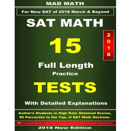 2018 New SAT Math 15 Tests