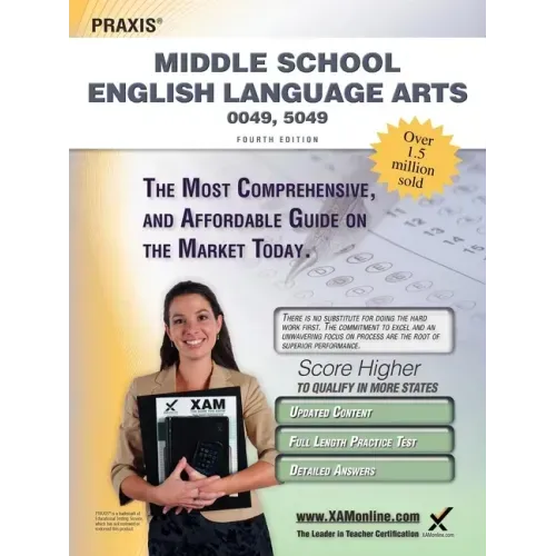 Praxis Middle School English Language Arts 0049, 5049 Teacher Certification Study Guide Test Prep