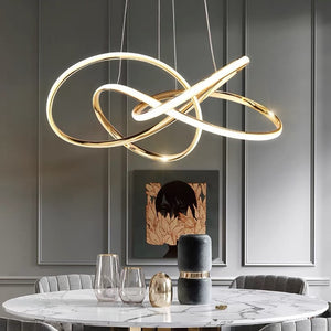 Modern Led Geometric Line Ceiling Chandeliers Artistic Lines Pendant Lamp Living Dining Room Bar Hanging light Home Decor Lustre